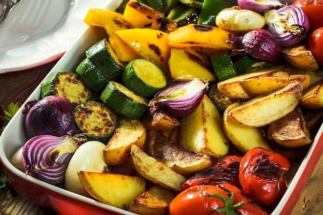 Greek food: Briam mixed vegetables